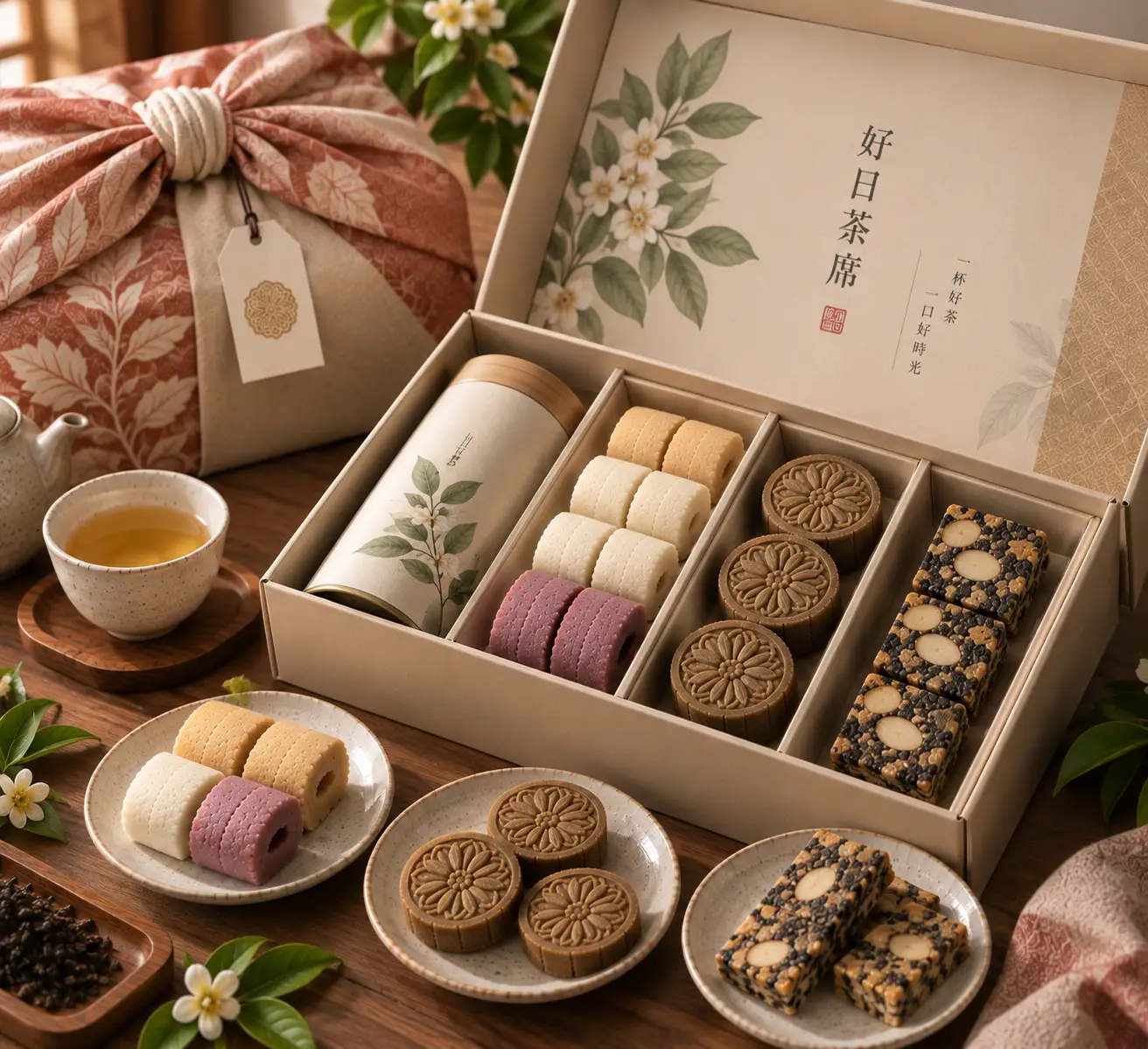 好日茶席禮盒｜茶菓與台灣茶